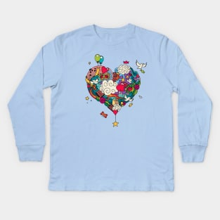 Love Doodle Kids Long Sleeve T-Shirt